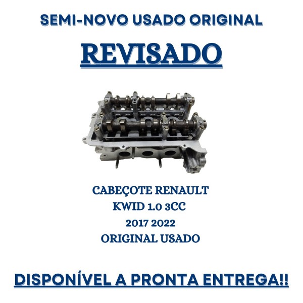 Cabeçote Renault Kwid 1.0 3cc 2017 2022 Original Revisado