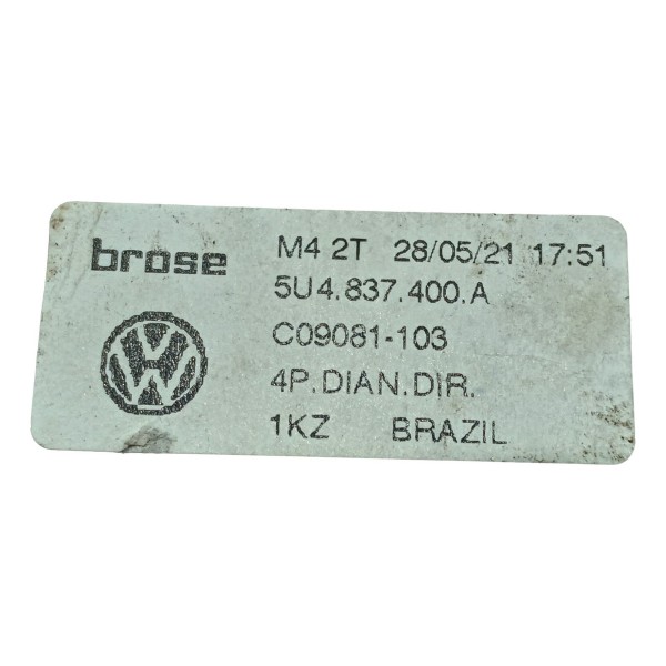 Maquina De Vidro Dianteira Direita Vw Gol G7 1.0 2022 Usado