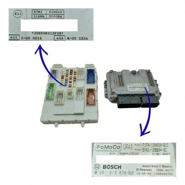 Kit Code Injeção Ford Focus 2.0 Aut 2015 Powershift Usado