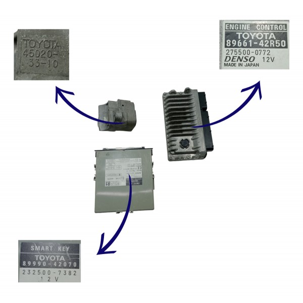 Kit Code Modulo Injeção Rav4 2.5 2014 Start Stop Usado