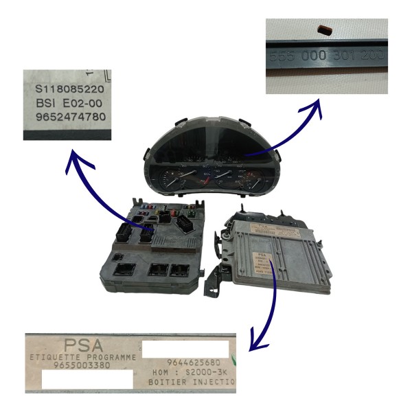 Kit Code Modulo Injeção Peugeot 206 1.4 2004 Manual Usado