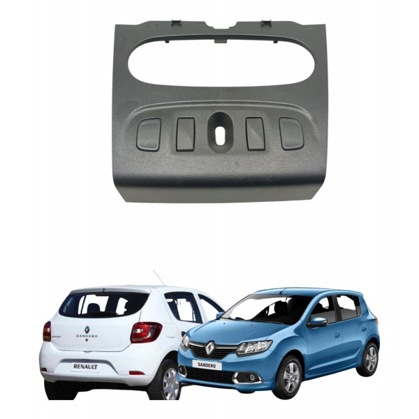 Moldura Painel Comando Ar Renault Sandero 2015 2019 Usado