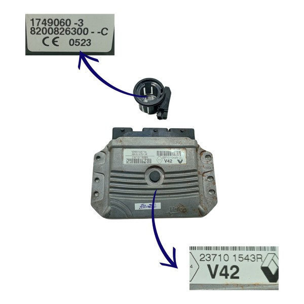 Kit Code Modulo Injeção Sandero 1.0 16v 2013 2014 Usado