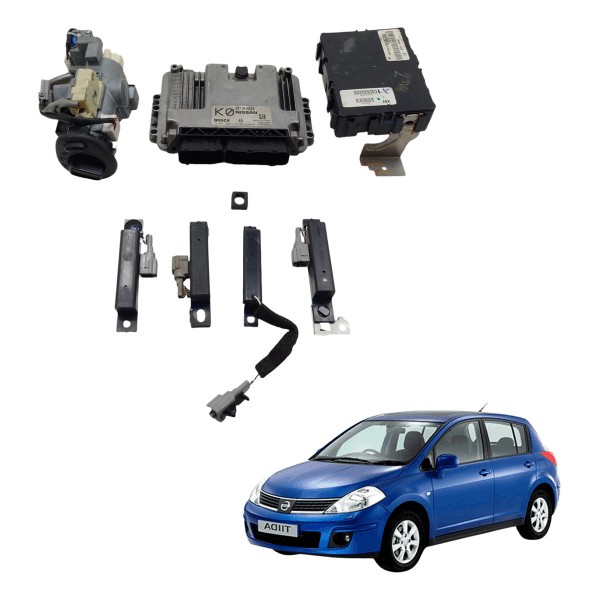 Kit Code Modulo Injeção Nissan Tiida 1.8 Sl 2013 Aut Usado