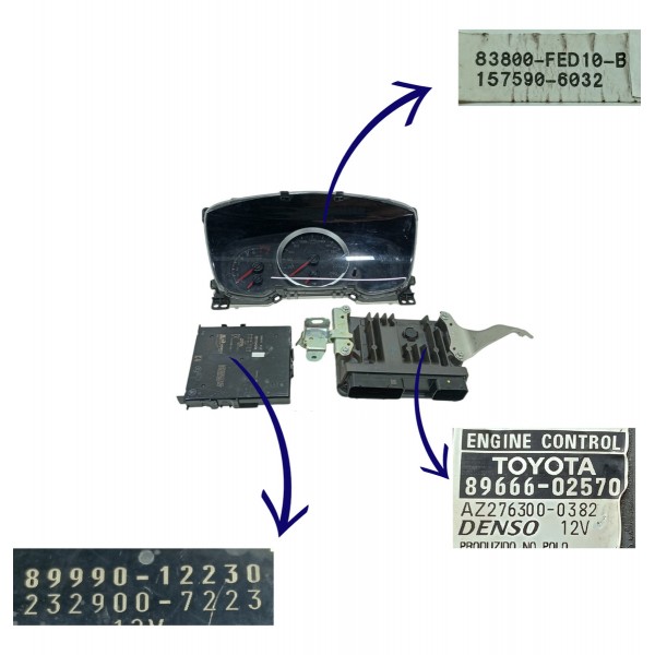 Kit Code Modulo Injeção Toyota Corolla 2.0 2020 Start Usado