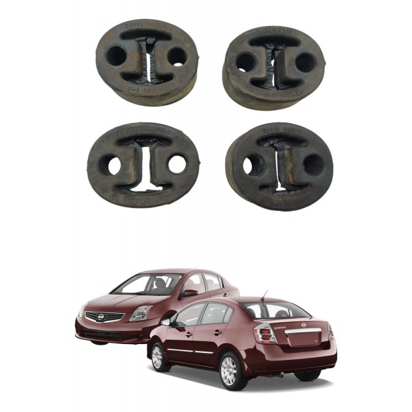 Kit 4 Borrachas Anel Do Escape Nissan Sentra 2007 2013 Usado