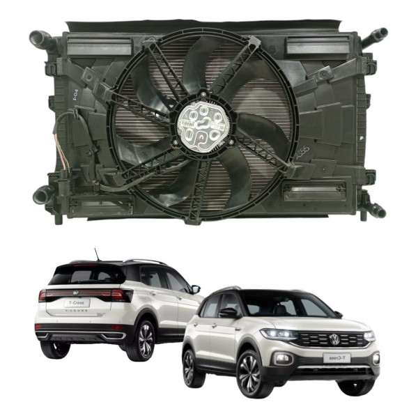 Kit Conjunto Radiador Vw T Cross 1.0 1.4 Tsi 2018 2021 Usado